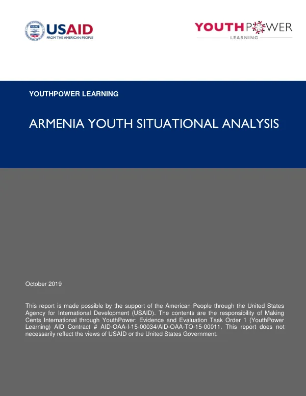 Armenia Youth Situational Analysis