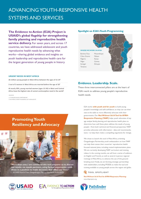 Advancing Youth-Responsive Health Systems and Services
