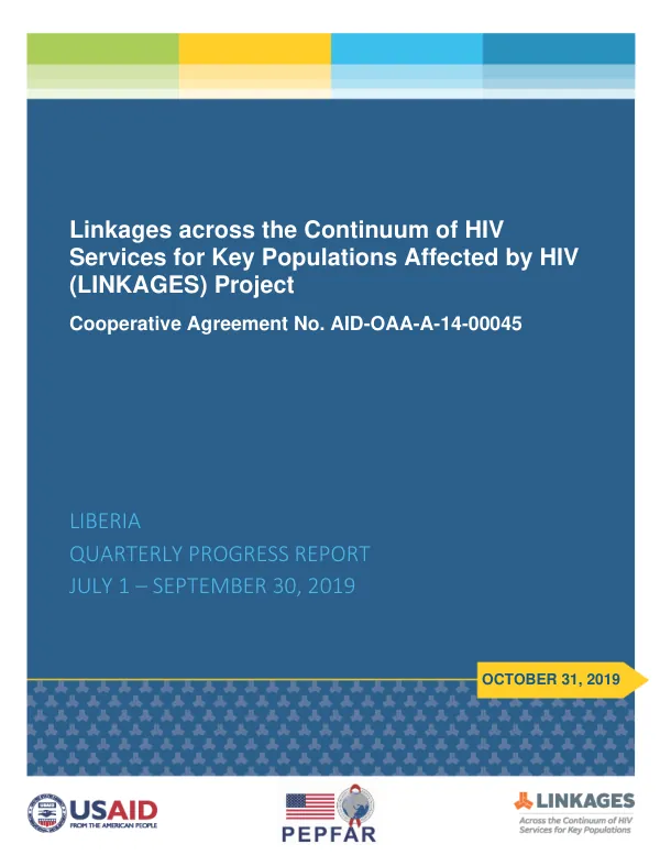LINKAGES Quarterly Report (July 1 to September 30, 2019) - LIBERIA