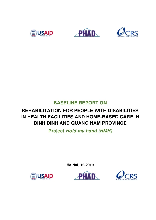 Baseline Report on Rehabilitation for People with Disabilities in Health Facilities and Home-Based Care in Binh Dinh and Quang Nam Province