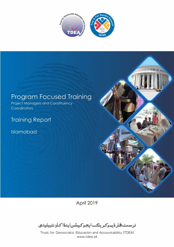 Program Focused Training Project Managers and Constituency Coordinators Training Report