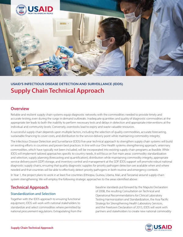 Supply Chain Technical Approach
