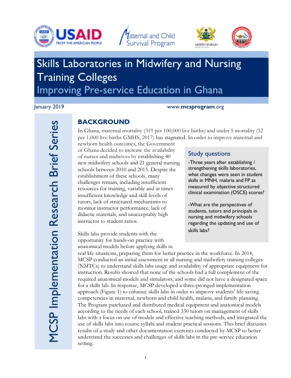Improving Pre-service Education in Ghana