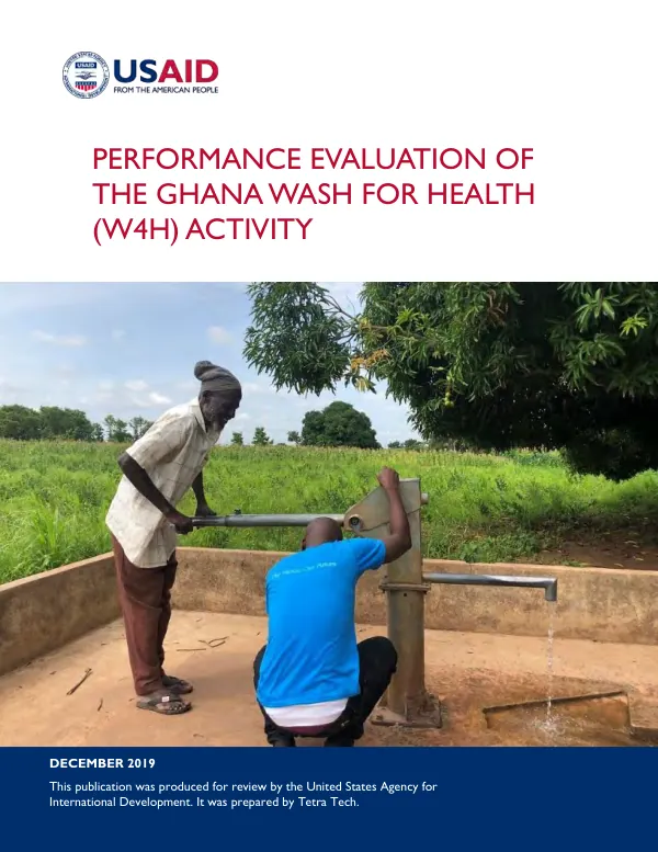 Performance evaluation of the Ghana wash for health (W4H) activity