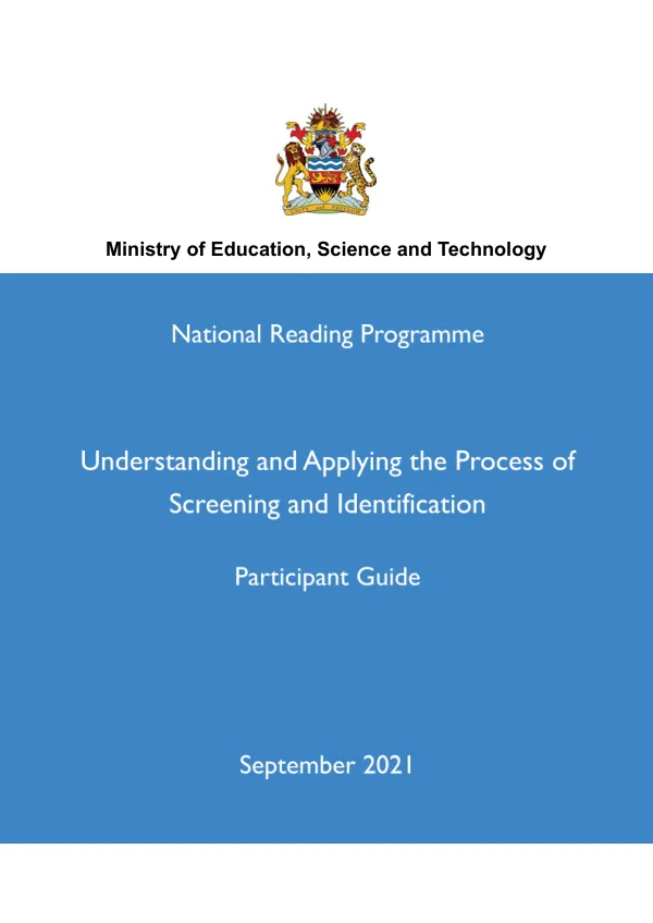 Participant Guide - Screening and Identification Module