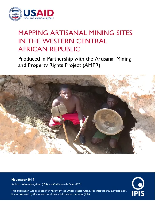 MAPPING ARTISANAL MINING SITES IN THE WESTERN CENTRAL AFRICAN REPUBLIC