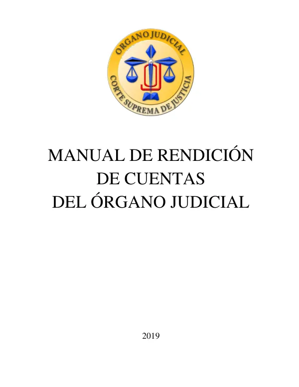 Manual de Rendición de Cuentas del Órgano Judicial