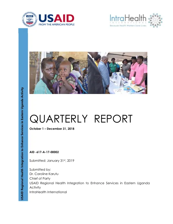 Quarterly Report: October 1 – December 31, 2018