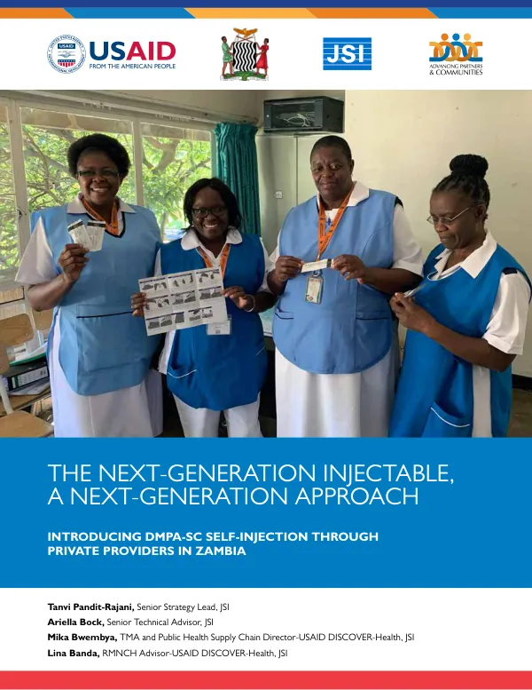 The Next Generation Injectable, A Next Generation Approach: Introducing DMPA-SC Self-Injection Through Private Providers in Zambia
