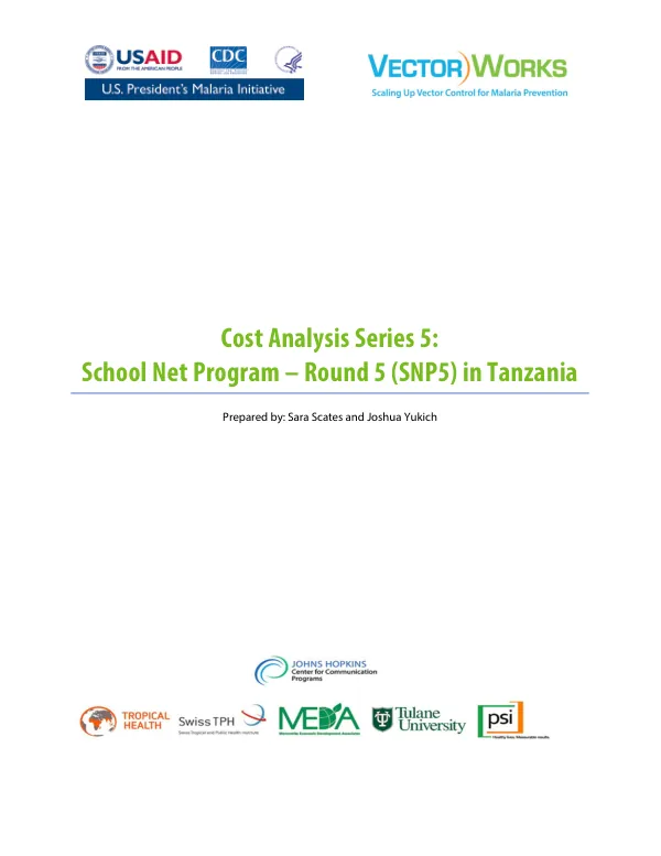Cost Analysis Series 5: School Net Program – Round 5 (SNP5) in Tanzania