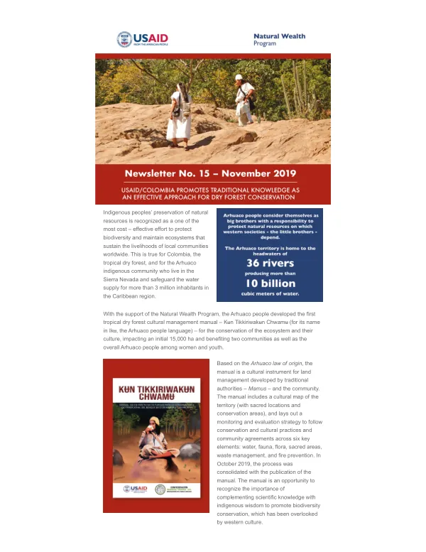 USAID/Colombia promotes traditional knowledge as an effective approach to biodiversity conservation