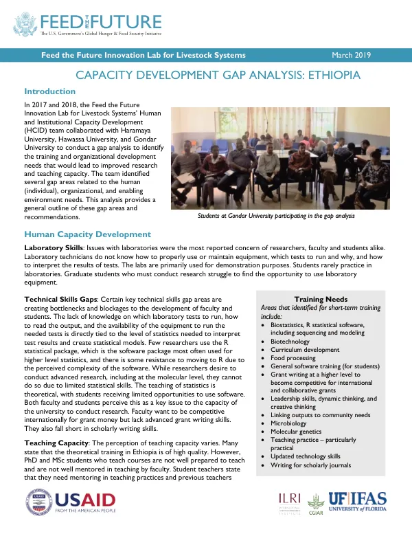 Capacity Development Gap Analysis: Ethiopia