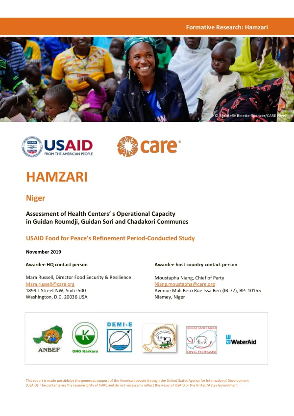 USAID Hamzari Health Facilities Report