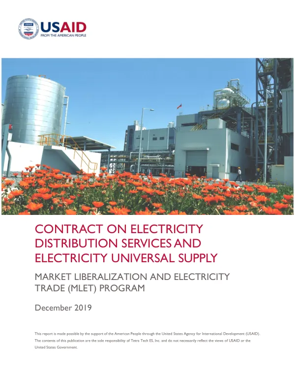 CONTRACT ON ELECTRICITY DISTRIBUTION SERVICES AND ELECTRICITY UNIVERSAL SUPPLY