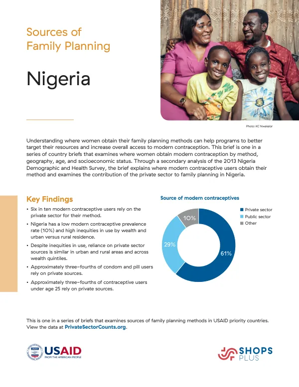 Sources of Family Planning: Nigeria