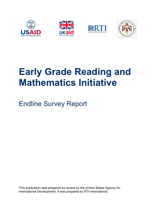 Early Grade Reading and Mathematics Initiative 2019 Endline Survey Report