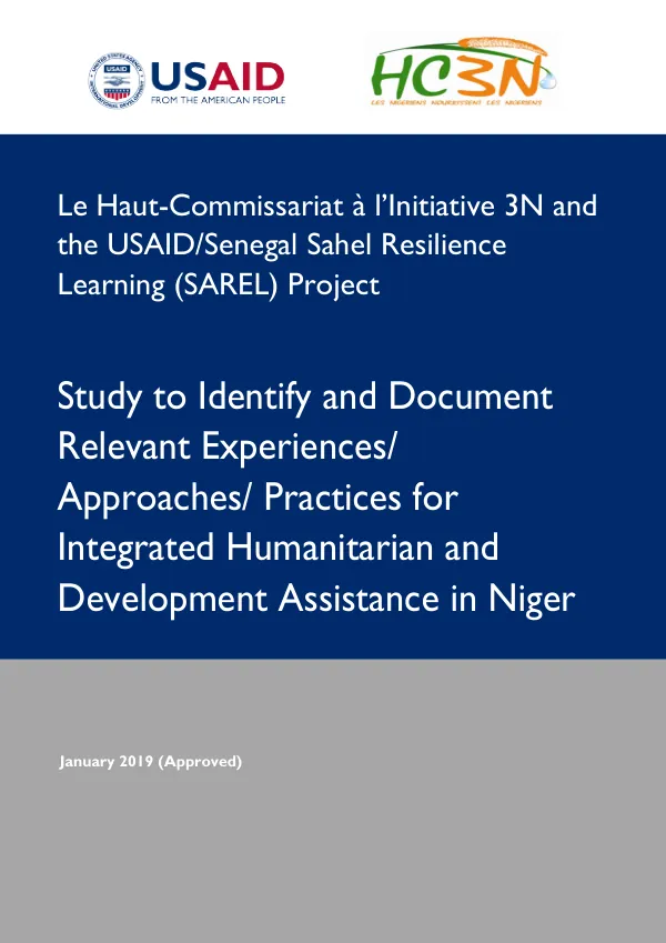 Study to Identify and Document Relevant Experiences/Approaches/Practices for Integrated Humanitarian and Development Assistance in Niger