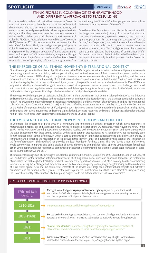 The Emergence of Ethnic Citizenship in Colombia: Spotlight