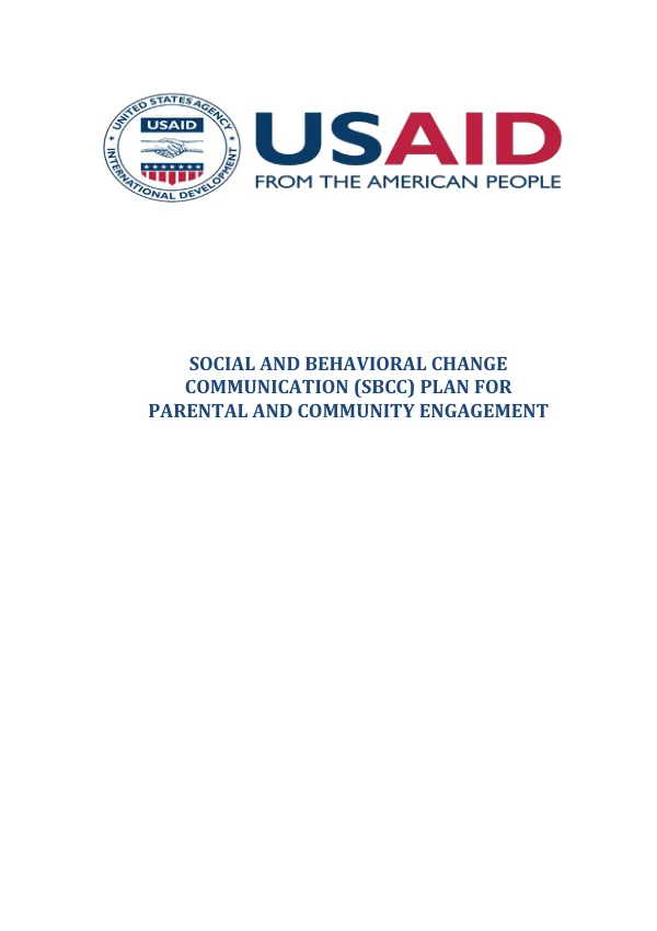 Social and Behavioral Change Communication (SBCC) Plan for Parental and Community Engagement