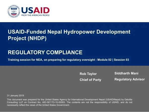 USAID-Funded Nepal Hydropower Development Project (NHDP)