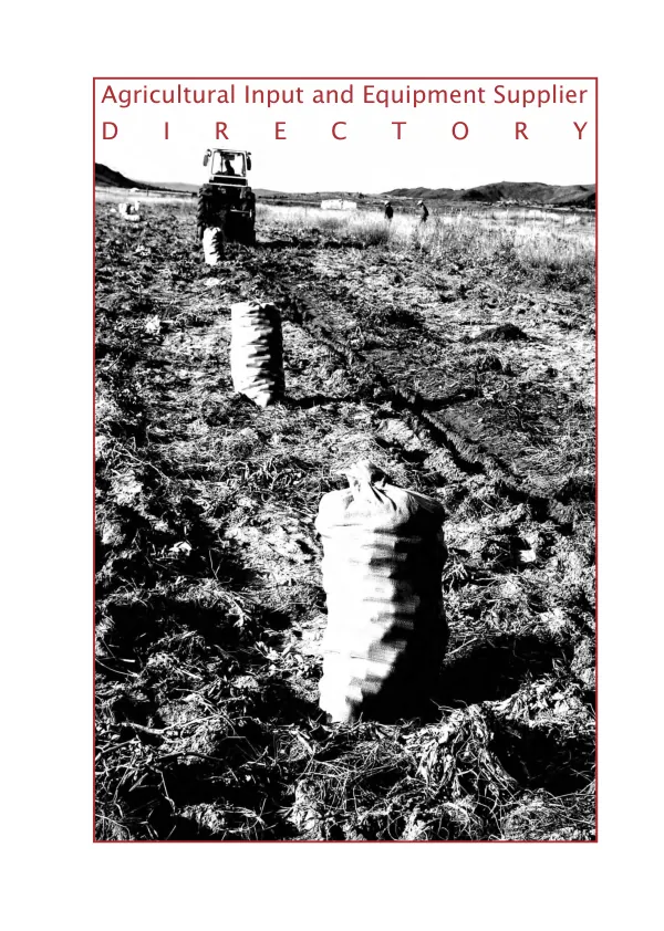 Gobi Initiative Input and Equipment Supplier Directory
