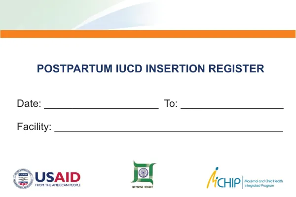 POSTPARTUM IUCD INSERTION REGISTER