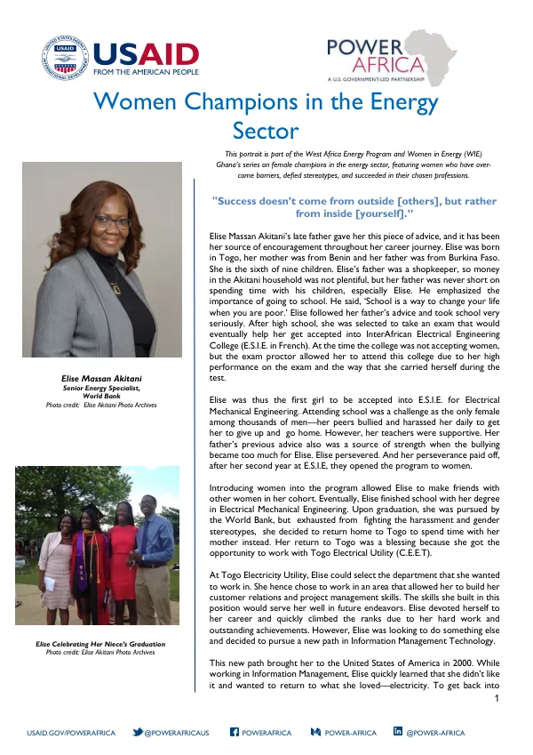 Women Champions in the Energy Sector