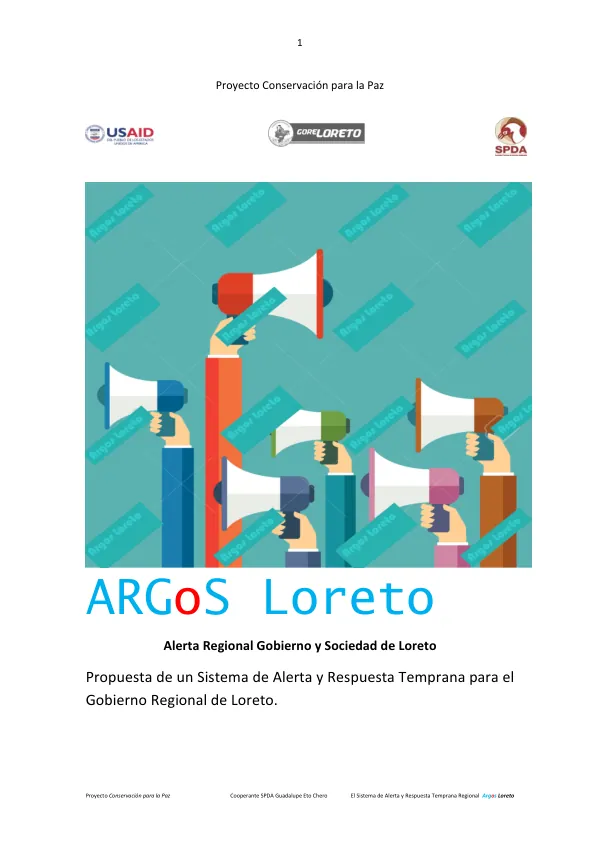 Propuesta de un Sistema de Alerta y Respuesta Temprana Regional Argos Loreto