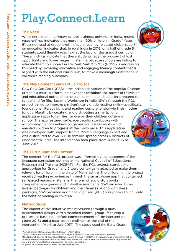 Play Connect Learn Factsheet