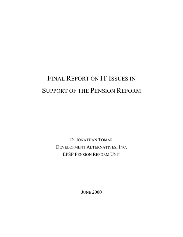 Final report : economic analysis of the Philippine democracy project