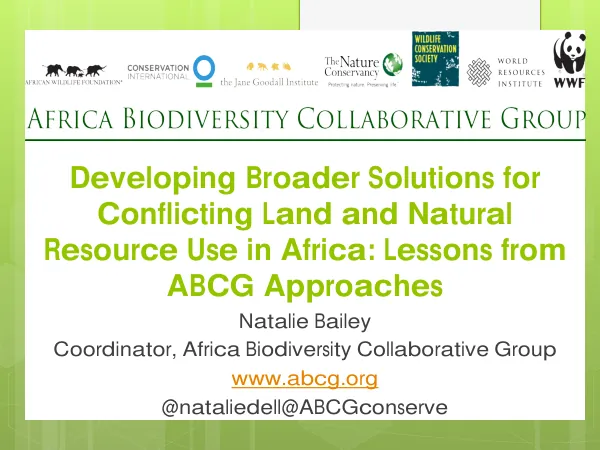 Dar Vision for the Future of Biodiversity in Africa