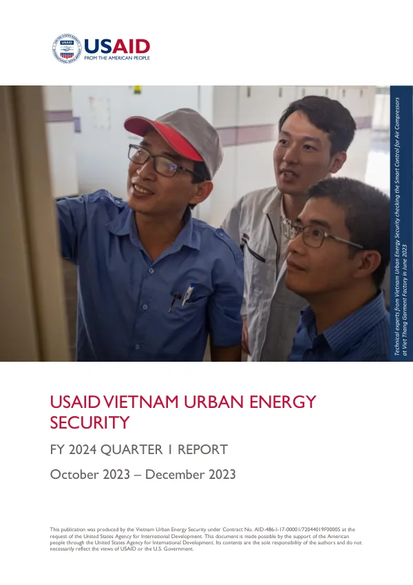 FY 2024 QUARTER 1 REPORT: USAID Vietnam Urban Energy Security