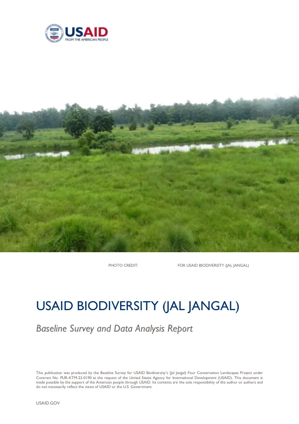 USAID Biodiversity (Jal Jangal) Baseline Survey and Data Analysis Report