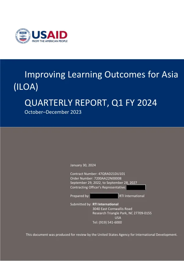Improving Learning Outcomes for Asia (ILOA)