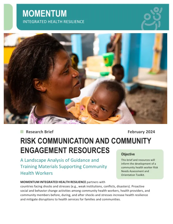 Integrated Health Resilience: A Landscape Analysis of Guidance and Training Materials Supporting Community Health Workers