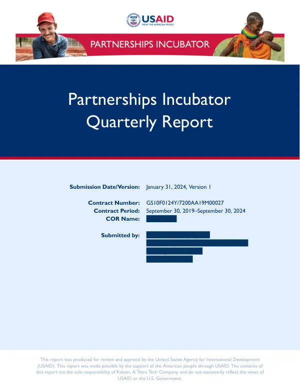 Incubator 2024 Year 5 Quarterly Q1 Report FINAL Redacted