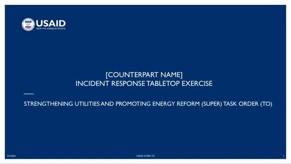 Incident Response Tabletop Exercise for TTEC Trinidad and Tobago Electricity Commission