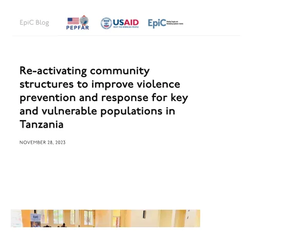Re-activating community structures to improve populations in Tanzania