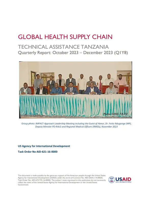 Global Health Supply Chain Program - Technical Assistance