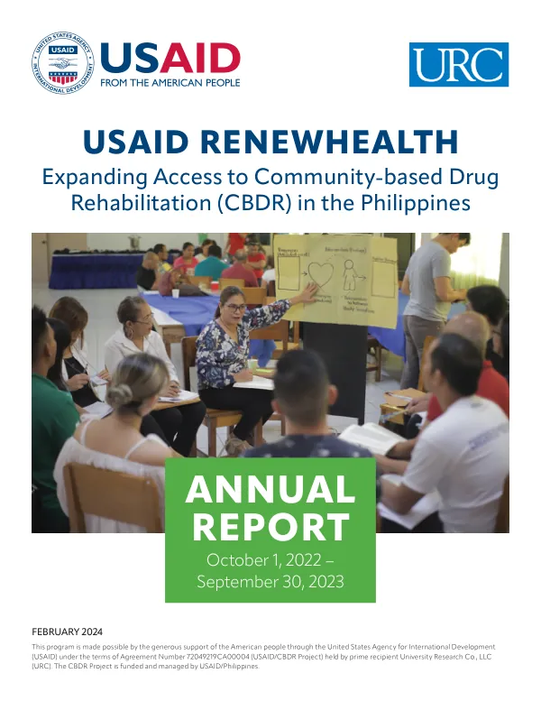 Annual Report: Expanding Access to Community-Based Drug Rehabilitation (CBDR) in the Philippines