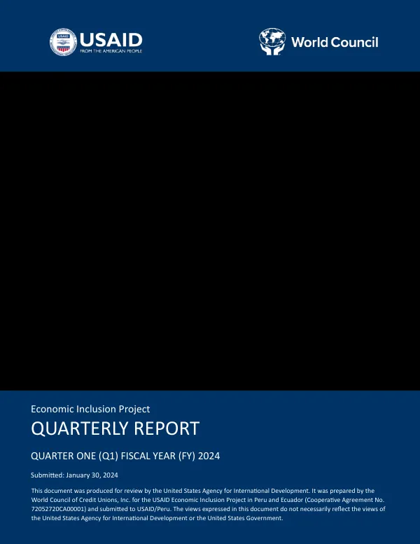 FY24 Q1 Quarterly Report: Economic Inclusion Project