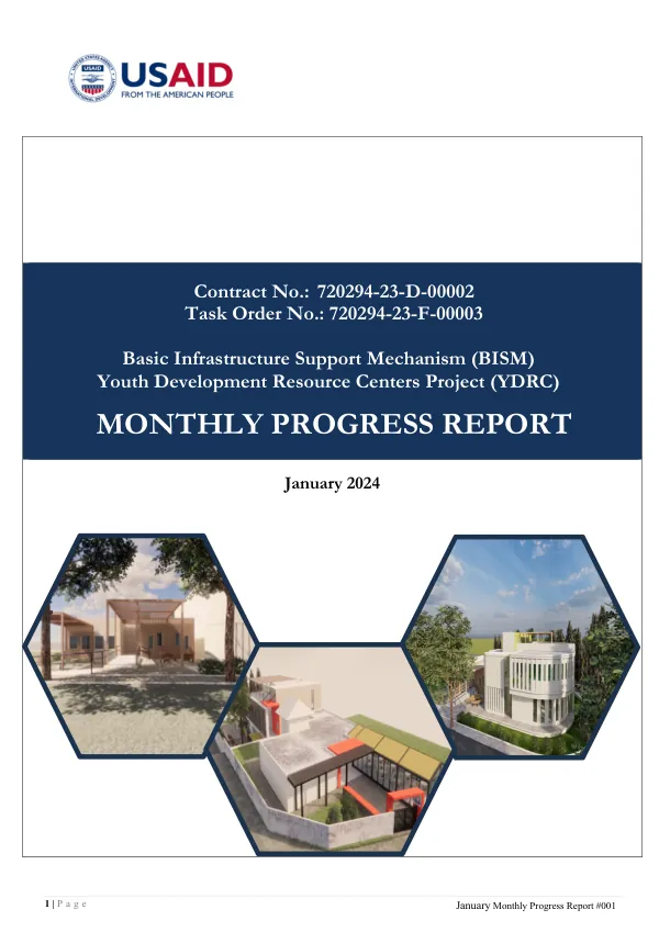 January Monthly Progress Report #001