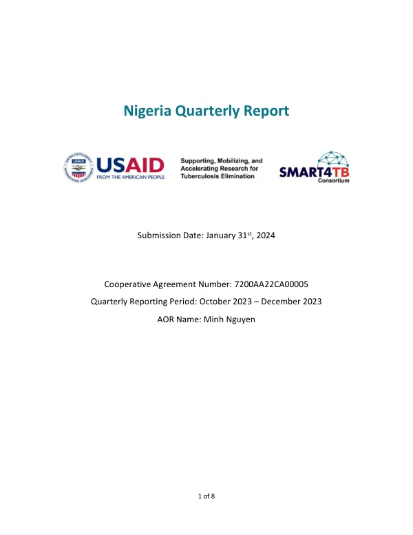 Nigeria Quarterly Report