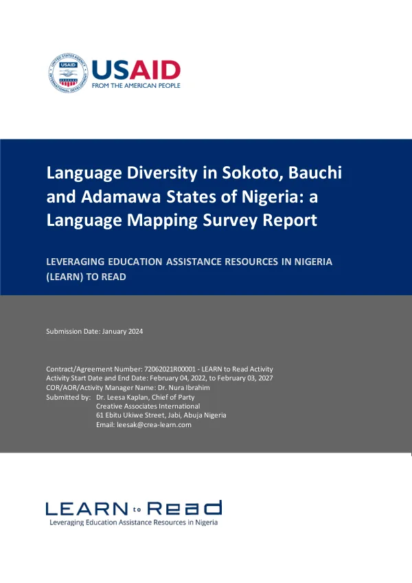 Language Mapping Survey Report: Sokoto, Bauchi, Adamawa