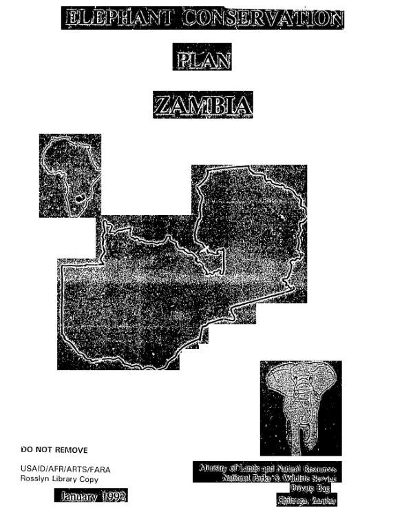 Elephant conservation plan : Zambia