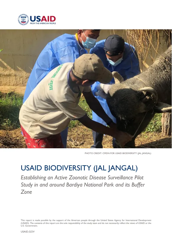 Establishing an Active Zoonotic Disease Surveillance Pilot Study in and around Bardiya National Park and its Buffer Zone