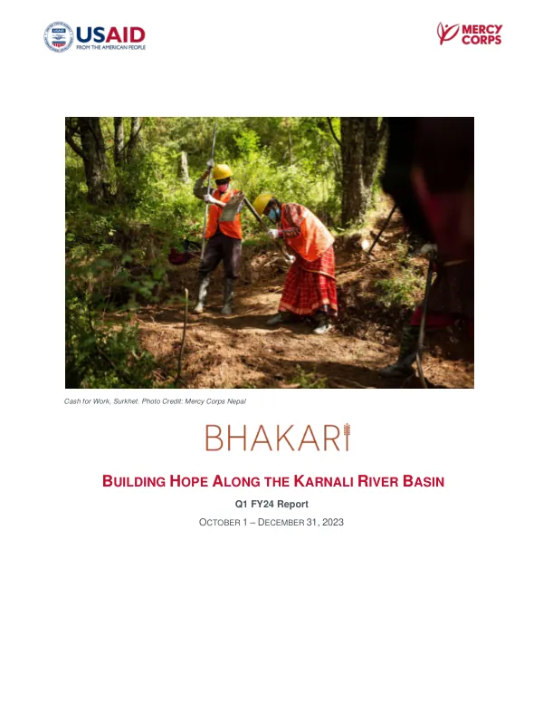 BUILDING HOPE ALONG THE KARNALI RIVER BASIN Q1 FY24 Report