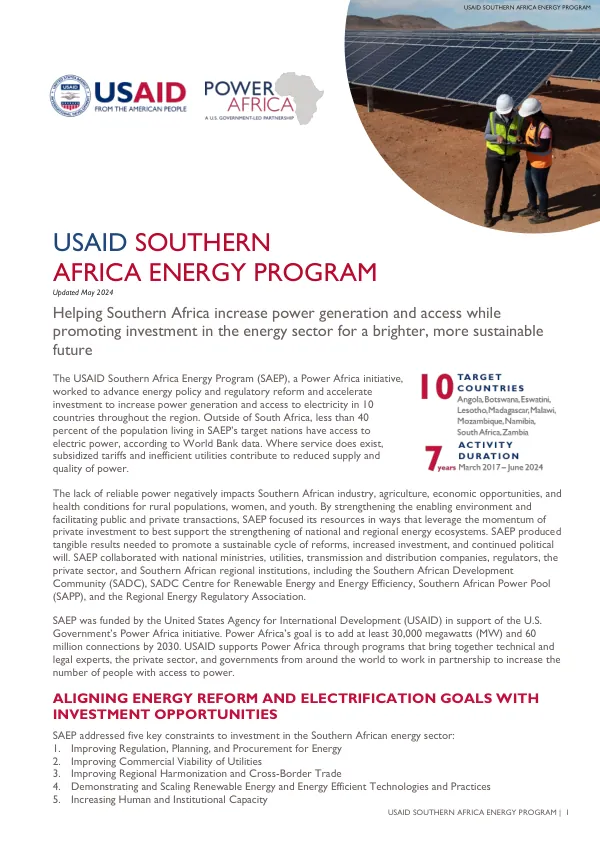USAID Southern Africa Energy Program