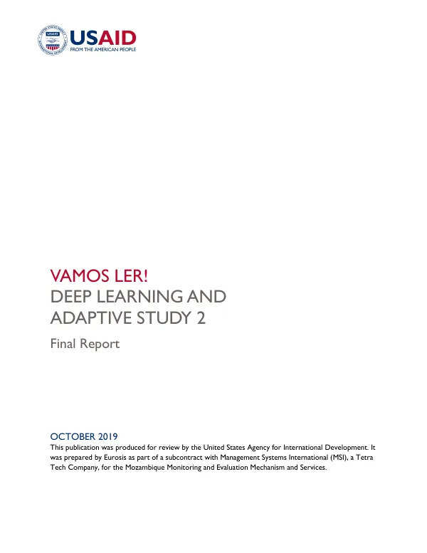 Vamos ler! : deep learning adaptive study 2 (DLAS 2)