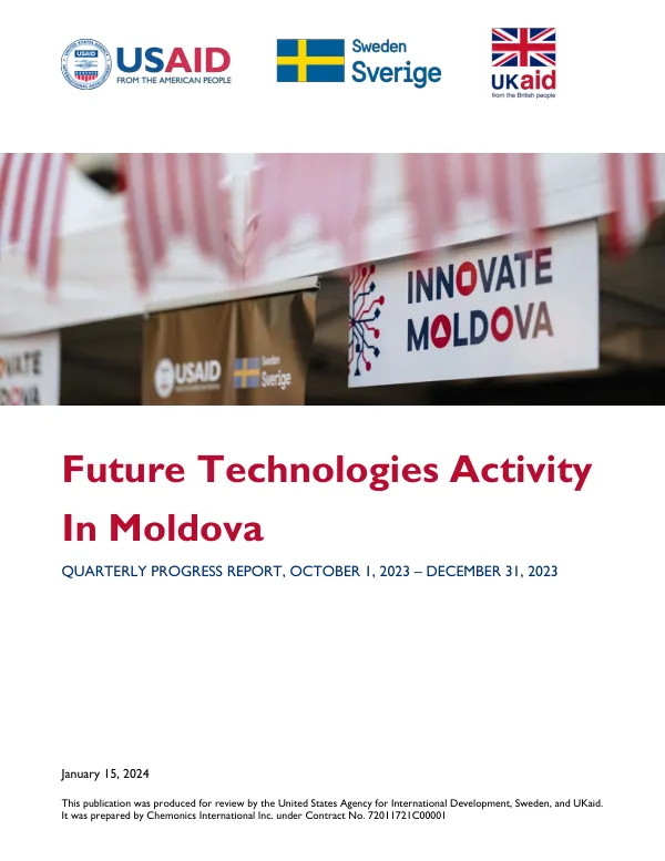 Quarterly Progress Report FY2024, Q1: Future Technologies Activity in Moldova
